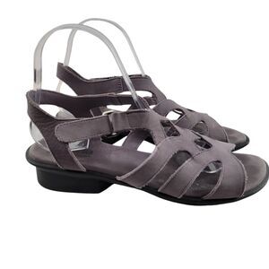 Arche Sandals Womens 38 7 US Mauve Nubuck Leather Slingback Light Purple France